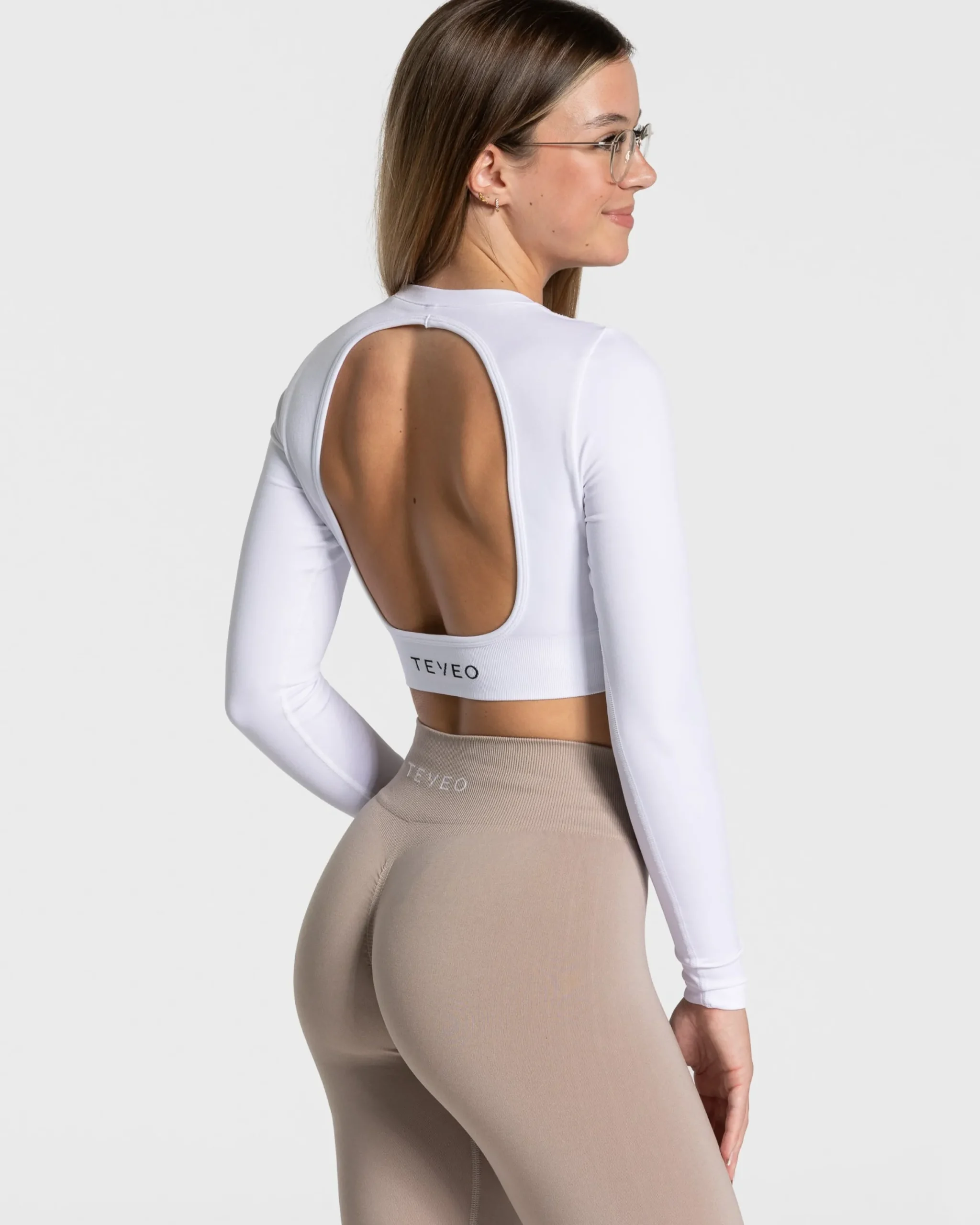 Hot Haut à manches longues Everyday Cut Out « blanc » Femme Hauts À Manches Longues