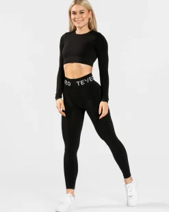Online Haut à manches longues Everyday Cut Out « noir » Femme Hauts À Manches Longues