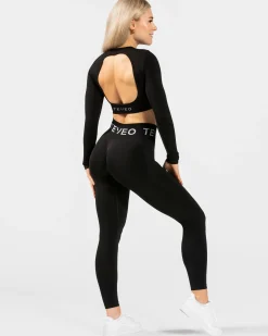 Online Haut à manches longues Everyday Cut Out « noir » Femme Hauts À Manches Longues