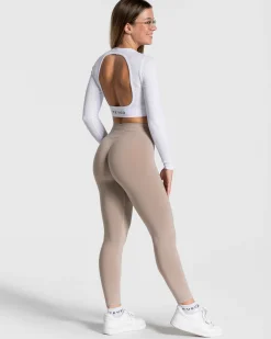 Hot Haut à manches longues Everyday Cut Out « blanc » Femme Hauts À Manches Longues