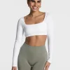 Fashion Haut à manches longues Femme Backless « blanc » Femme Hauts À Manches Longues