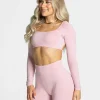 Best Haut à manches longues Femme Backless « rose » Femme Hauts À Manches Longues