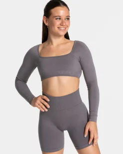 Discount Haut à manches longues Femme Backless « graphite » Femme Hauts À Manches Longues