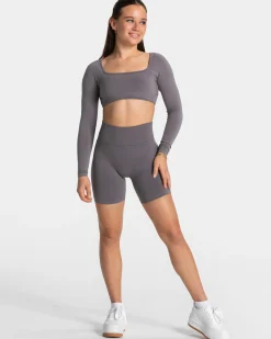 Discount Haut à manches longues Femme Backless « graphite » Femme Hauts À Manches Longues