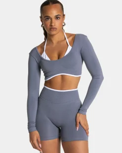 New Haut à manches longues Ignite « argenté » Femme Hauts À Manches Longues