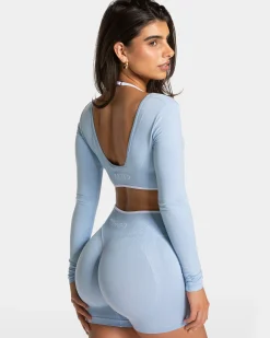 Best Haut à manches longues Ignite « bleu layette » Femme Hauts À Manches Longues