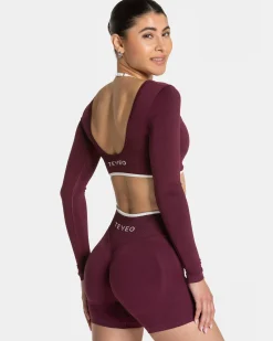 Clearance Haut à manches longues Ignite « prune » Femme Hauts À Manches Longues