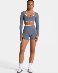 New Haut à manches longues Ignite « argenté » Femme Hauts À Manches Longues