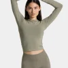 Discount Haut à manches longues Timeless Pro « kaki » Femme Hauts À Manches Longues