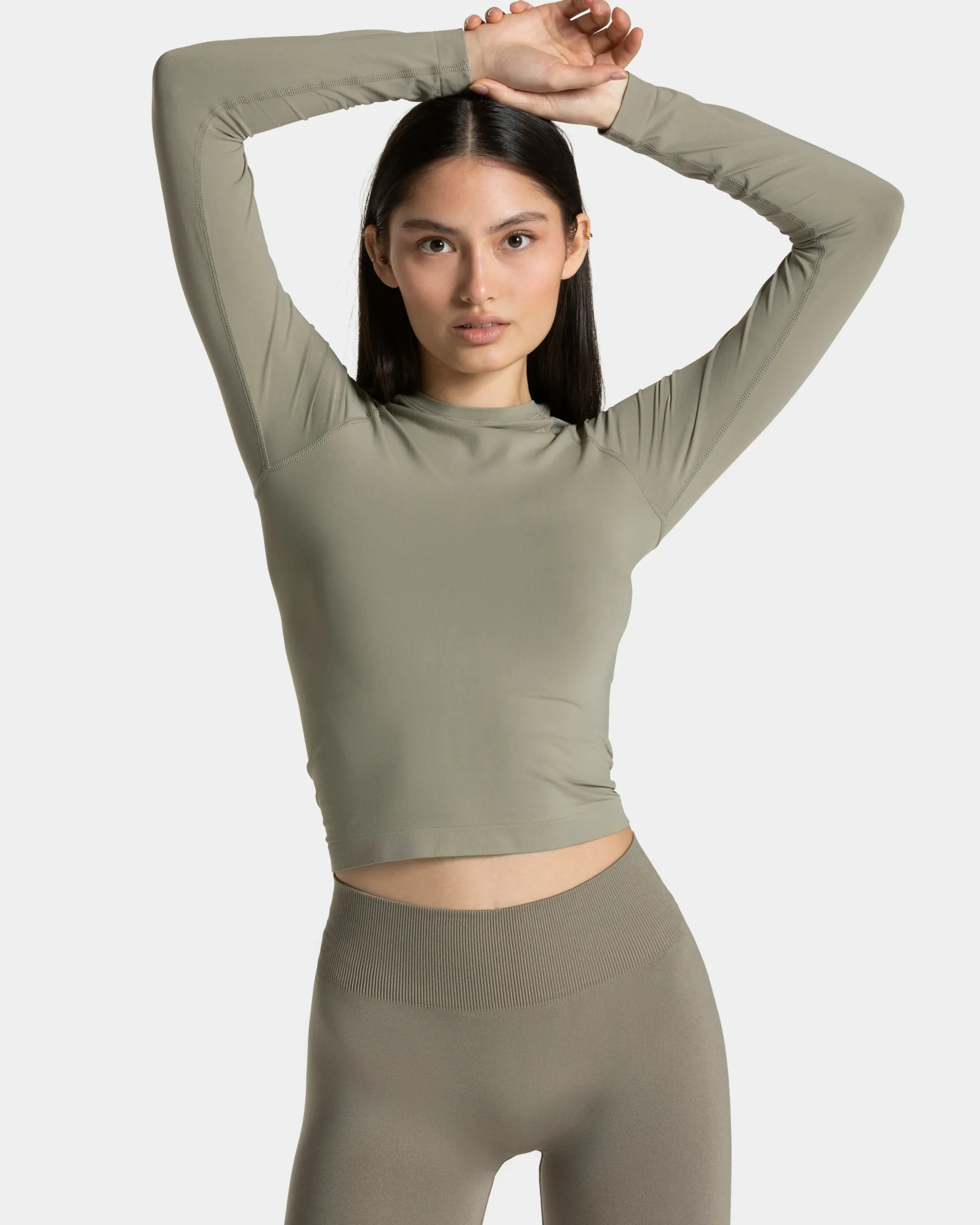 Discount Haut à manches longues Timeless Pro « kaki » Femme Hauts À Manches Longues