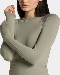 Discount Haut à manches longues Timeless Pro « kaki » Femme Hauts À Manches Longues