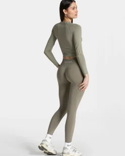 Discount Haut à manches longues Timeless Pro « kaki » Femme Hauts À Manches Longues