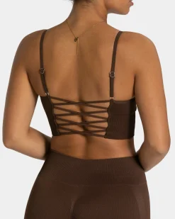 Outlet Haut Elegant Cross « marron foncé » Femme Hauts | Brassières De Sport