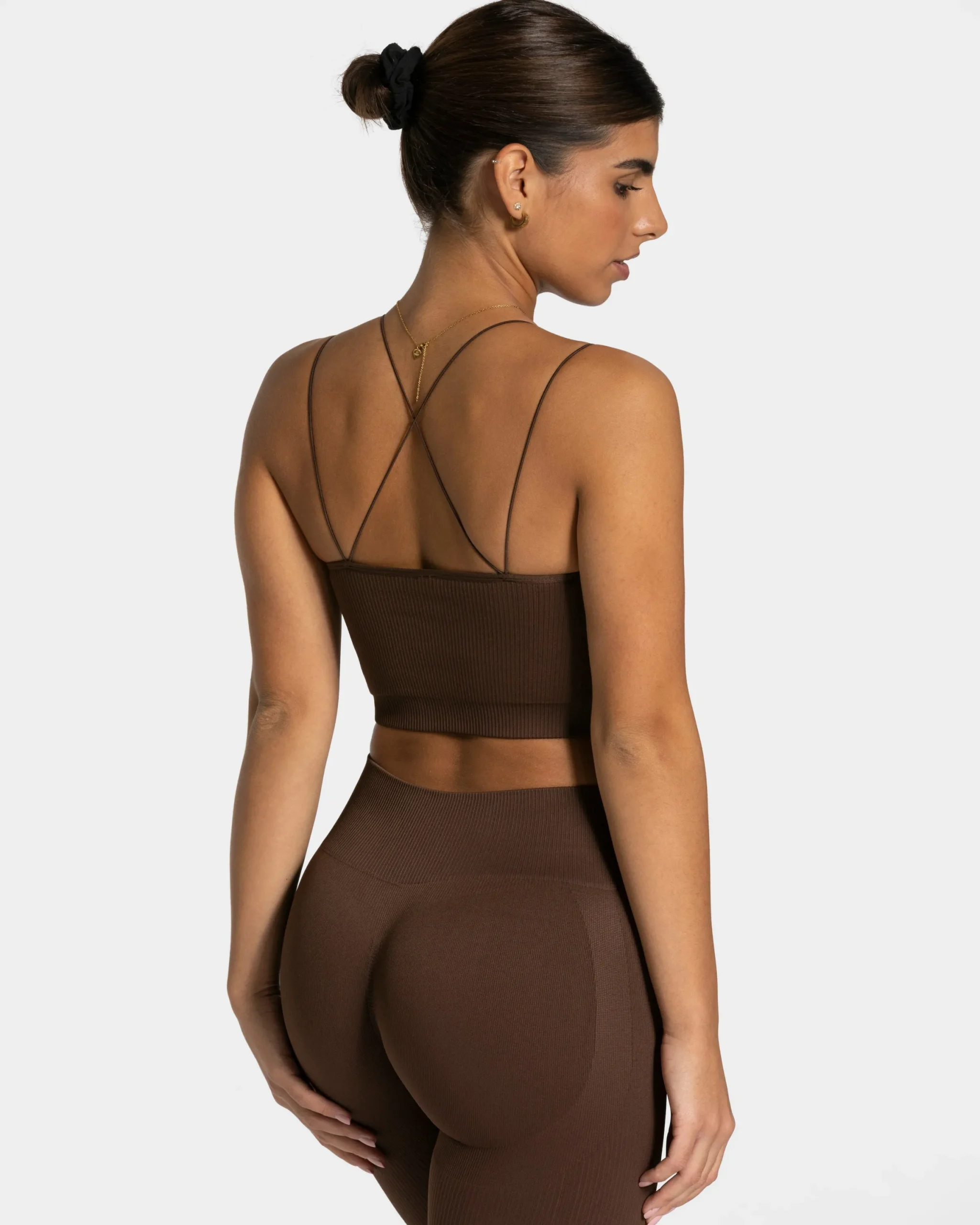 Discount Haut Elegant Strap « marron foncé » Femme Hauts | Brassières De Sport