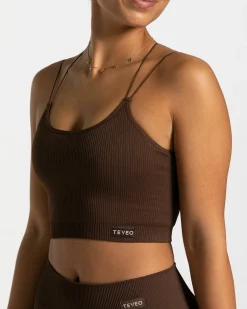 Discount Haut Elegant Strap « marron foncé » Femme Hauts | Brassières De Sport