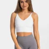 Online Haut en V Essential pour femmes | Blanc | Femme Brassières De Sport