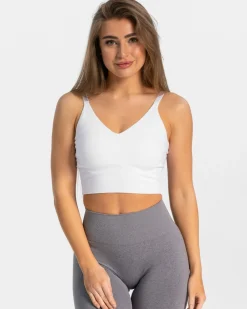 Online Haut en V Essential pour femmes | Blanc | Femme Brassières De Sport
