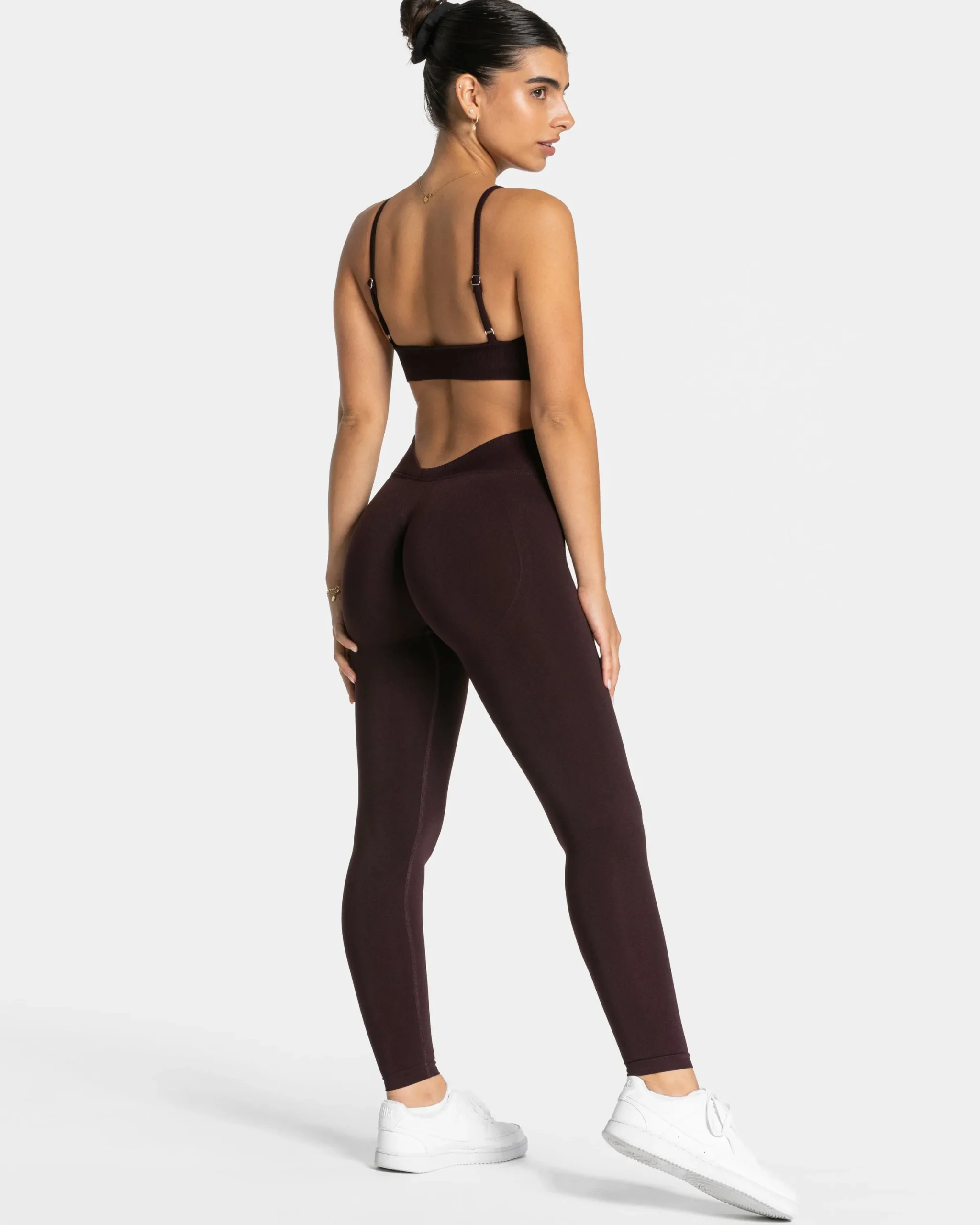 Clearance Legging dos en V Covert scrunch Essence « Merlot » Femme Leggings