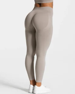 Sale Legging Elegant Scrunch « gris pierre » Femme Leggings