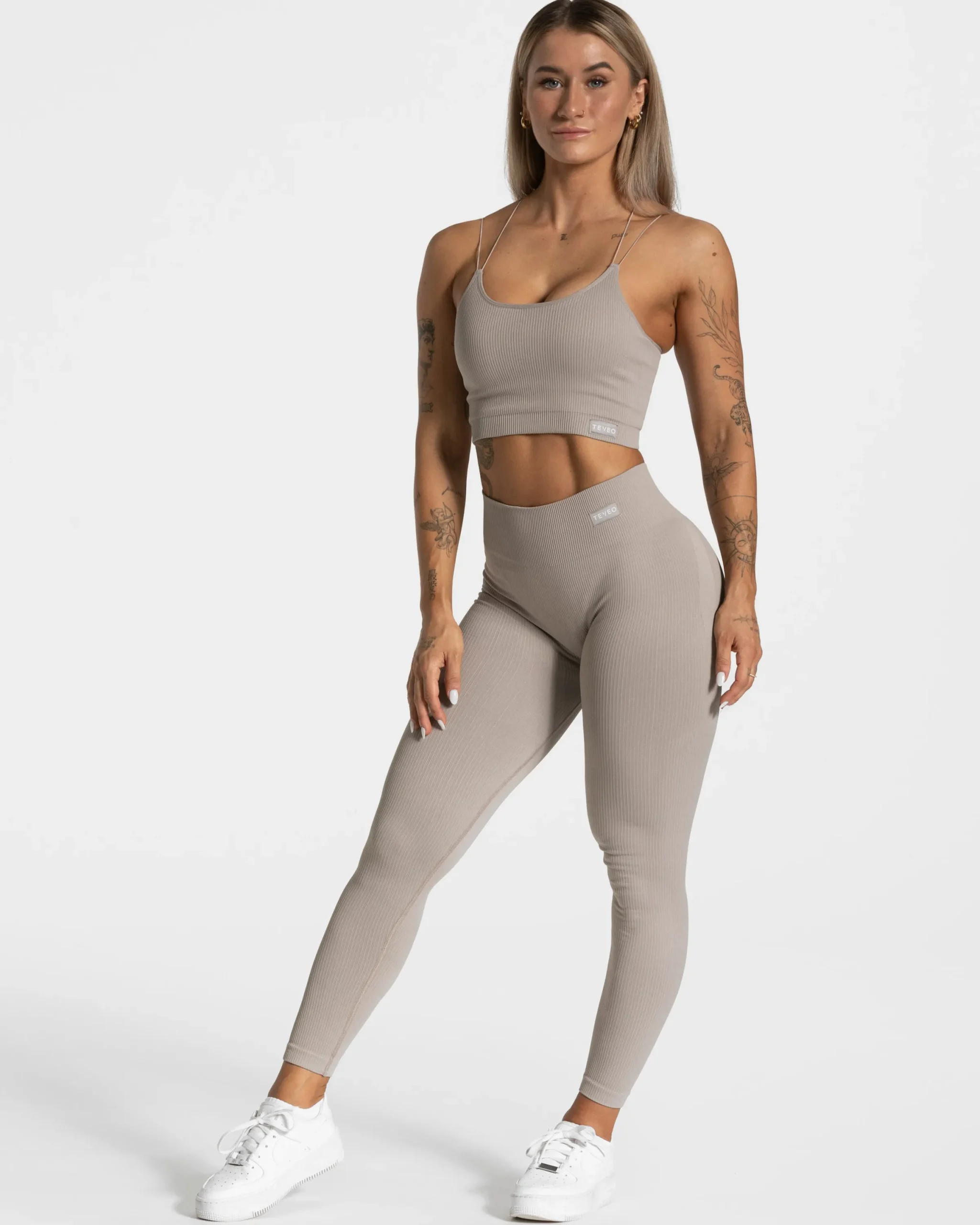 Sale Legging Elegant Scrunch « gris pierre » Femme Leggings