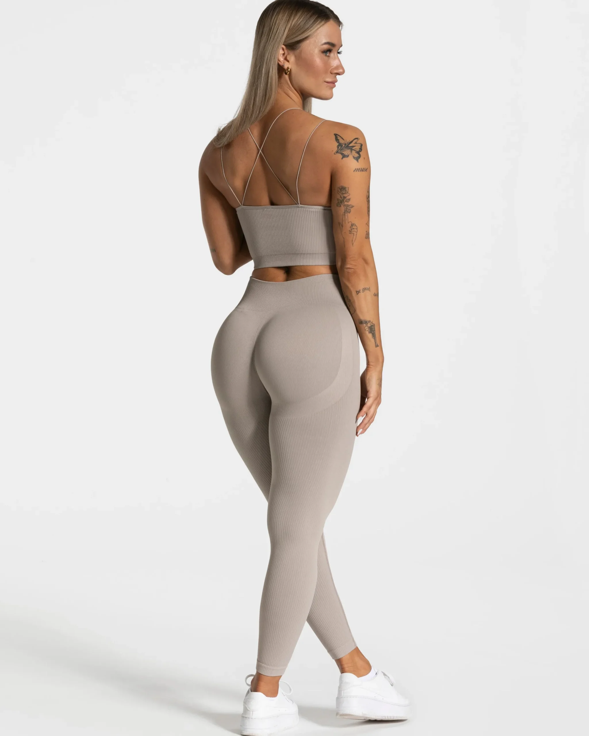 Sale Legging Elegant Scrunch « gris pierre » Femme Leggings