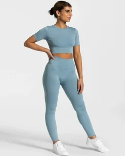 Fashion Legging Sensation « bleu acier » Femme Leggings