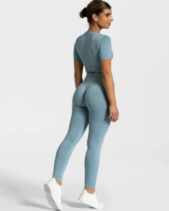 Fashion Legging Sensation « bleu acier » Femme Leggings