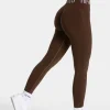 Fashion Legging Signature Scrunch « marron foncé » Femme Leggings