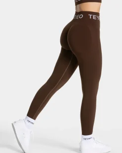 Fashion Legging Signature Scrunch « marron foncé » Femme Leggings