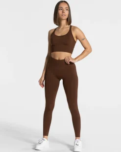 Hot Legging Statement Scrunch « café » Femme Leggings
