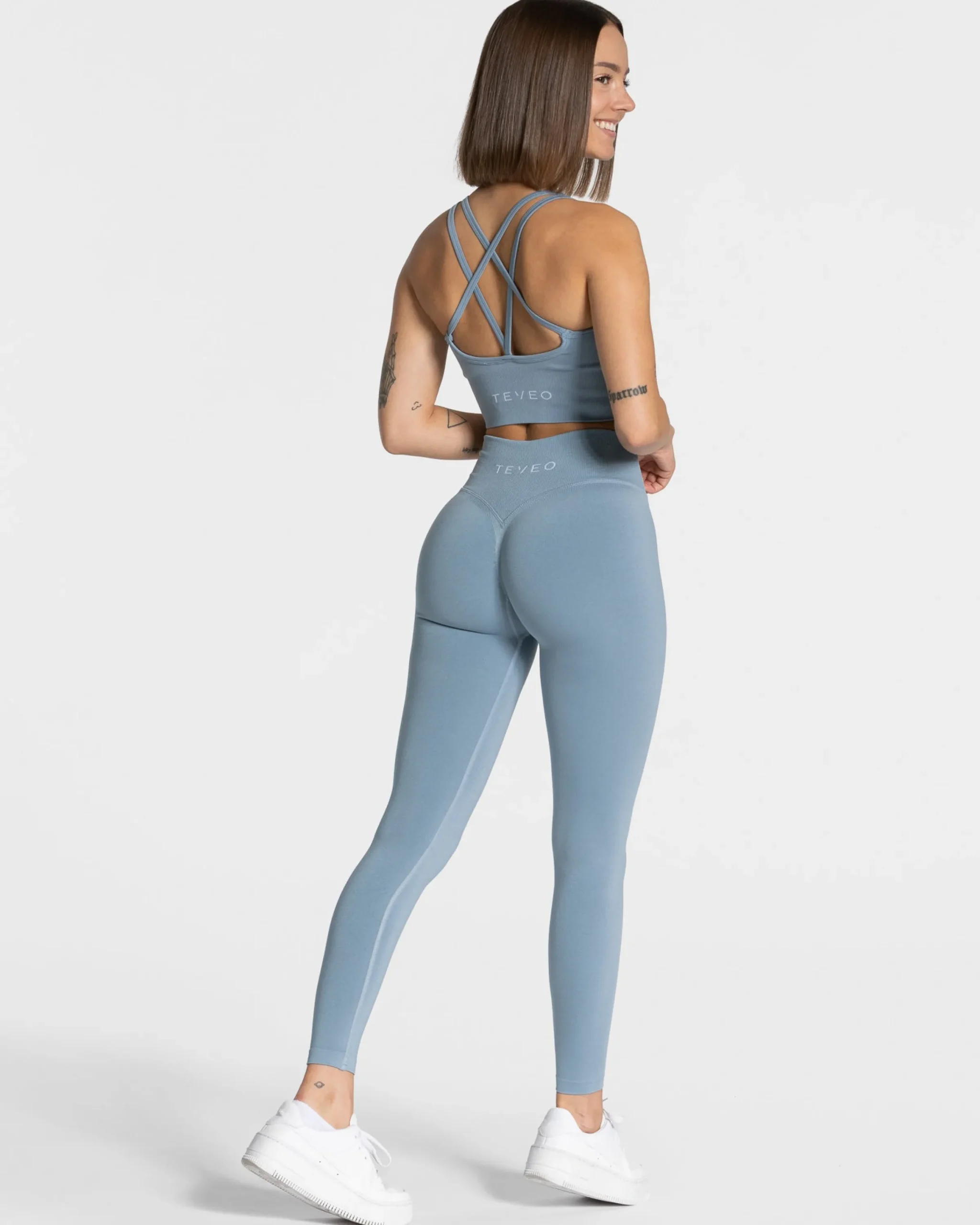 Outlet Legging Statement Scrunch « bleu acier » Femme Leggings