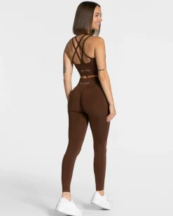 Hot Legging Statement Scrunch « café » Femme Leggings