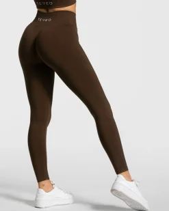 Discount Legging Timeless Scrunch « marron foncé » Femme Leggings