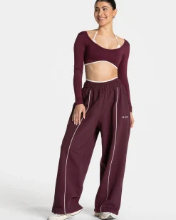 Fashion Pantalon de jogging Ignite Wide Leg « prune » Femme Pantalons De Jogging