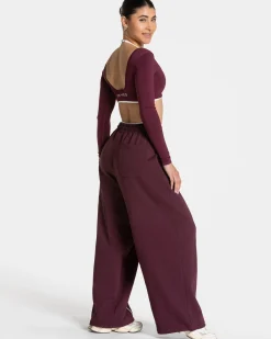 Fashion Pantalon de jogging Ignite Wide Leg « prune » Femme Pantalons De Jogging