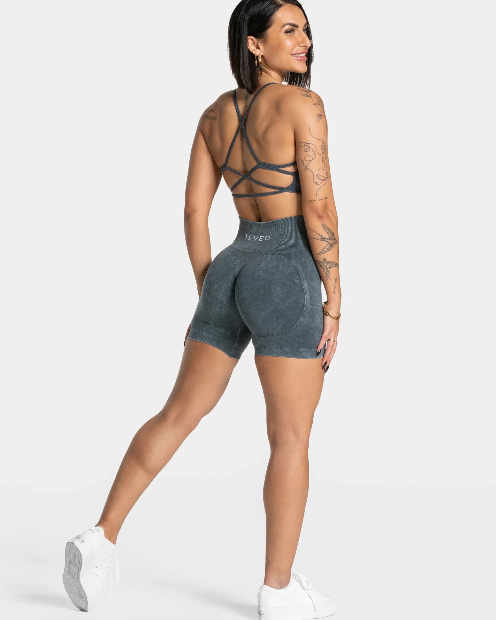 Hot Short Acid Covert scrunch « bleu marine » Femme Shorts