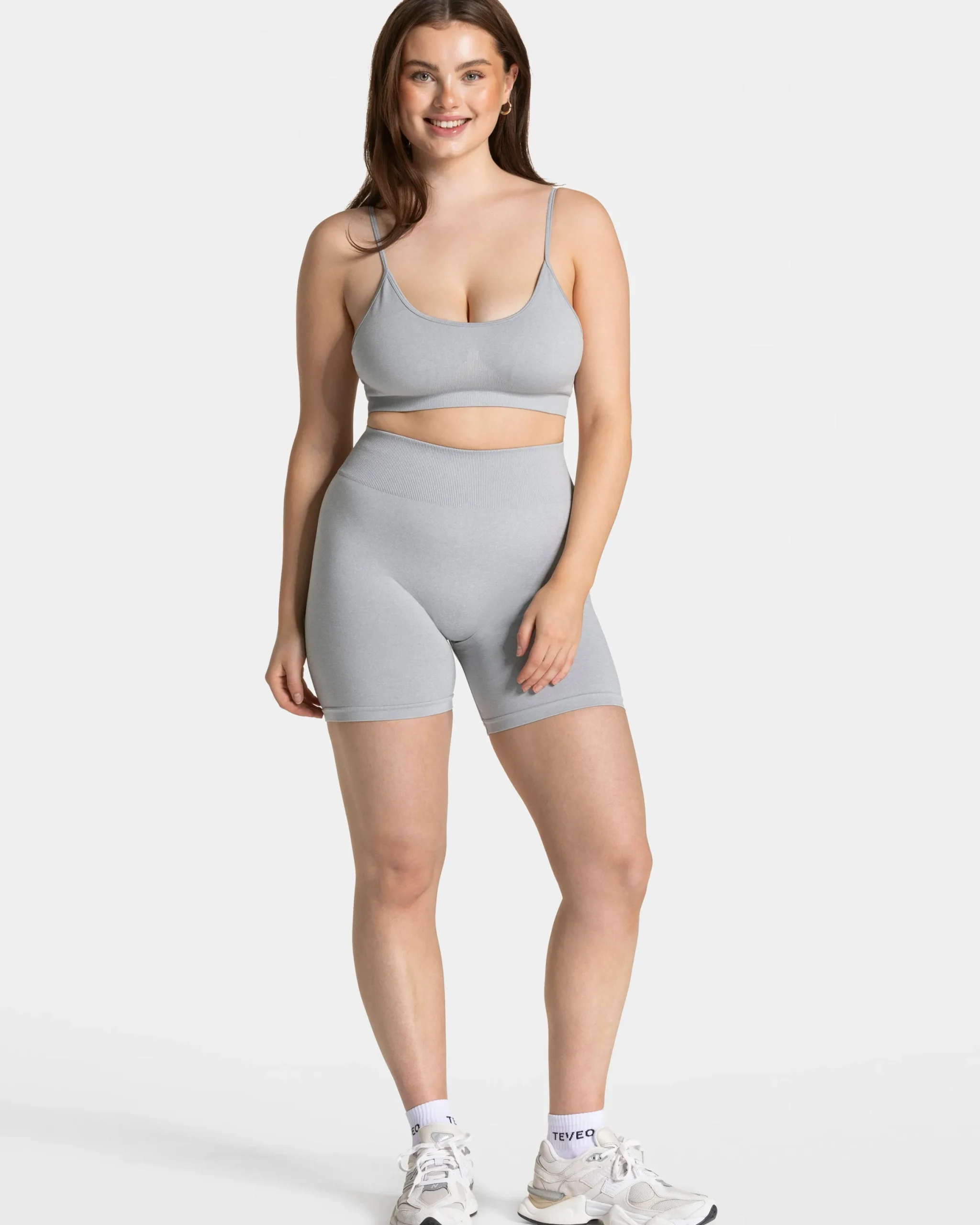 New Short Covert Scrunch Timeless Pro « gris clair » Femme Shorts