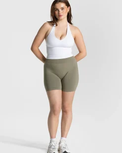 Best Short Covert Scrunch Timeless Pro « kaki » Femme Shorts