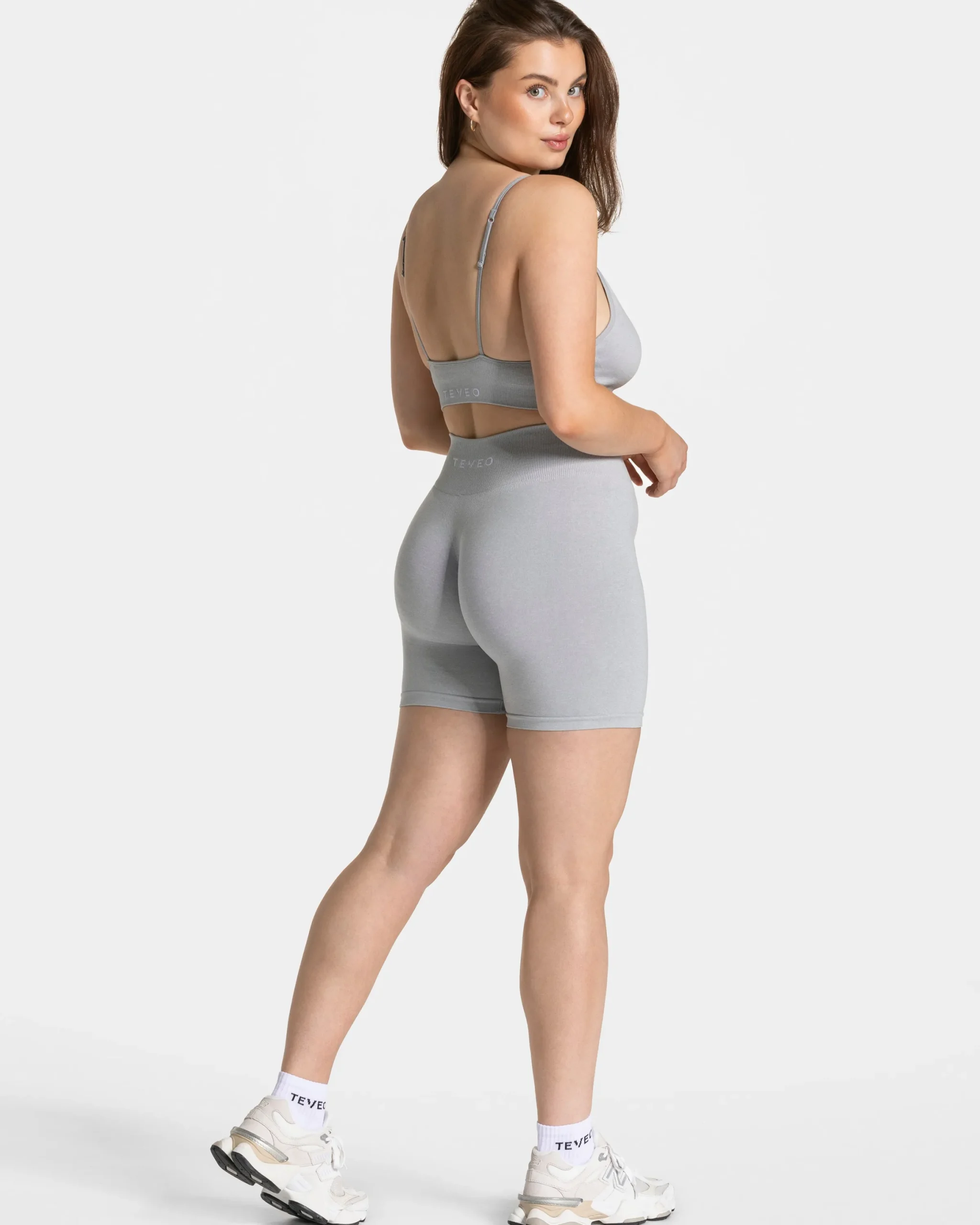 New Short Covert Scrunch Timeless Pro « gris clair » Femme Shorts