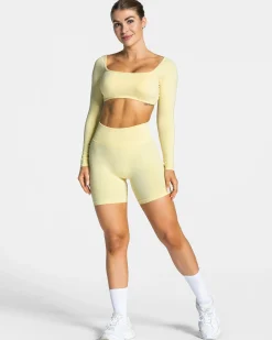Outlet Short Femme Sculpt scrunch « jaune » Femme Shorts