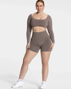 New Short Femme Sculpt Scrunch « moka » Femme Shorts