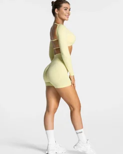 Outlet Short Femme Sculpt scrunch « jaune » Femme Shorts