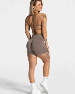 New Short Pure Covert Scrunch « moka » Femme Shorts