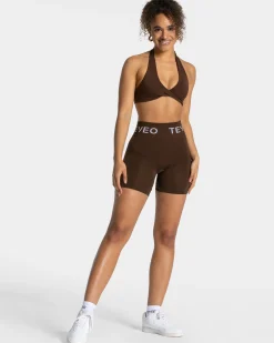 Best Short Signature Scrunch « marron foncé » Femme Shorts