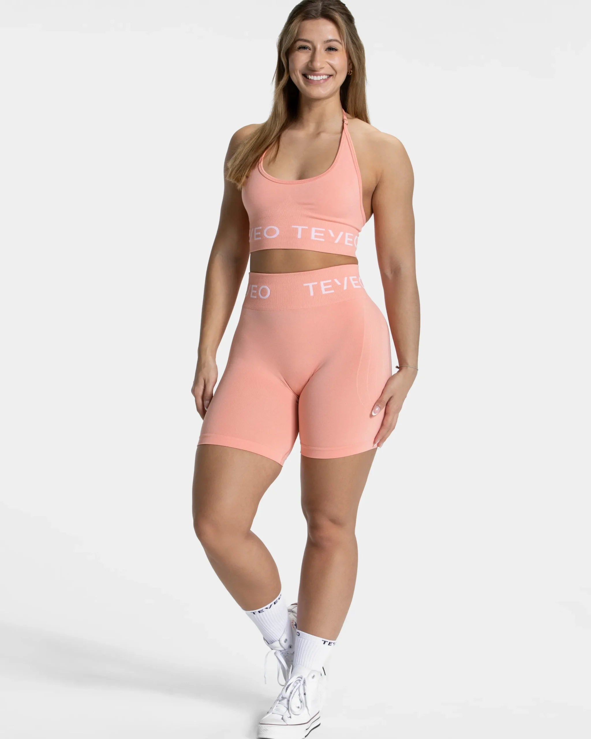 Hot Short Signature Scrunch « Peach » Femme Shorts