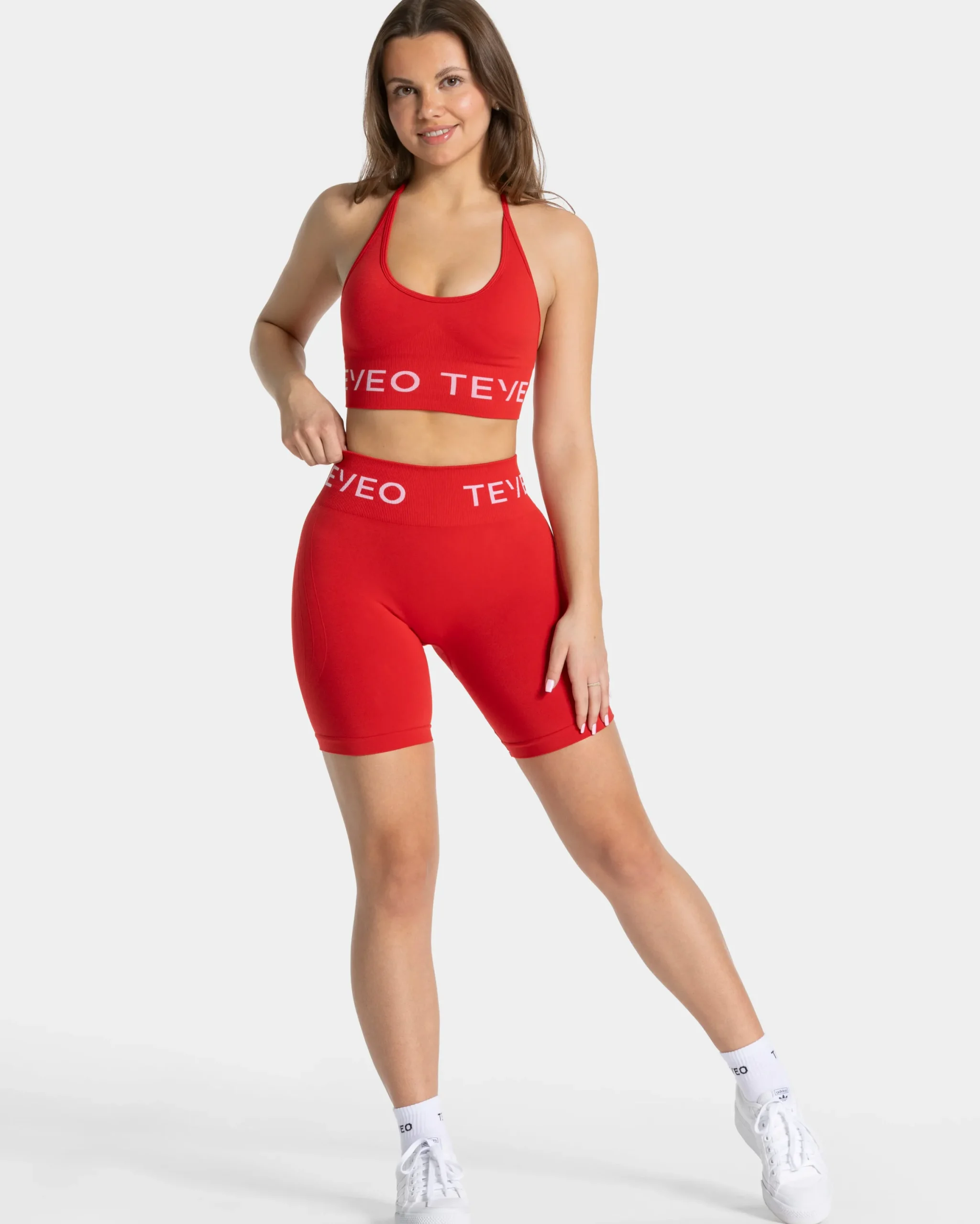 Clearance Short Signature Scrunch « rouge » Femme Shorts