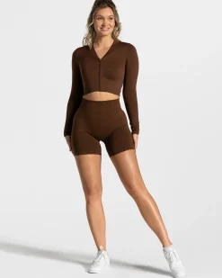 Fashion Short Statement Scrunch « café » Femme Shorts