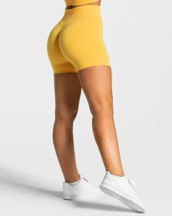 New Short Statement Scrunch « jaune » Femme Shorts