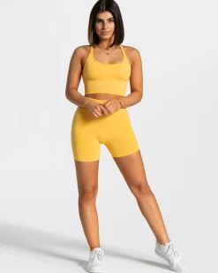 New Short Statement Scrunch « jaune » Femme Shorts