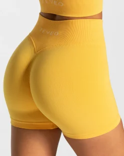 New Short Statement Scrunch « jaune » Femme Shorts